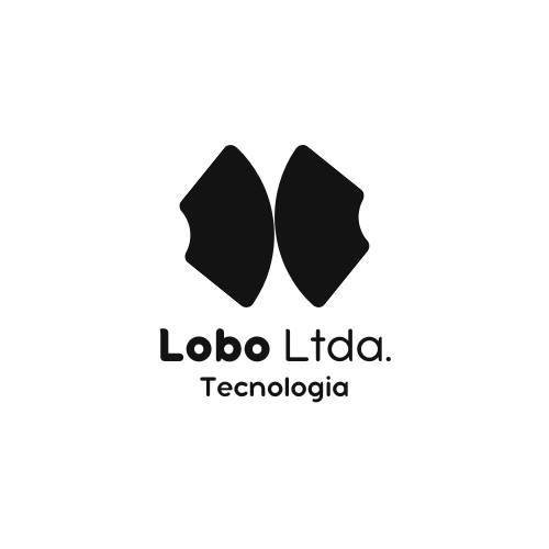 Logotipo Tecnologia Meia Luas Invertidas Preto